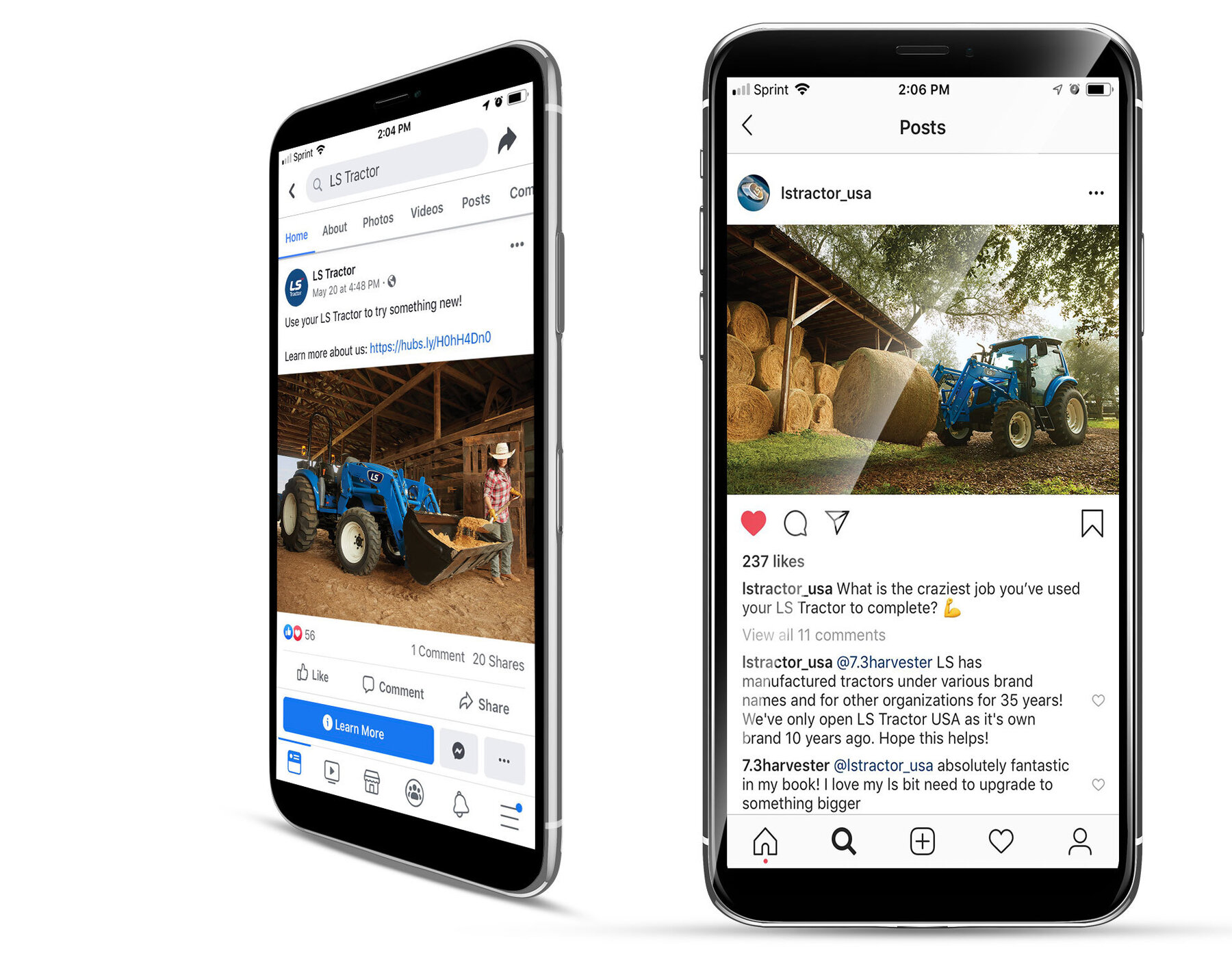Ls tractor social media
